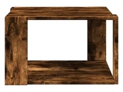 Mesa de centro madera ingeniería roble ahumado 51,5x51,5x30 cm