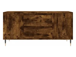 Mesa de centro madera ingeniería roble ahumado 102x44,5x50 cm