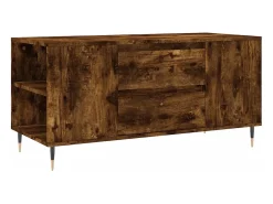 Mesa de centro madera ingeniería roble ahumado 102x44,5x50 cm