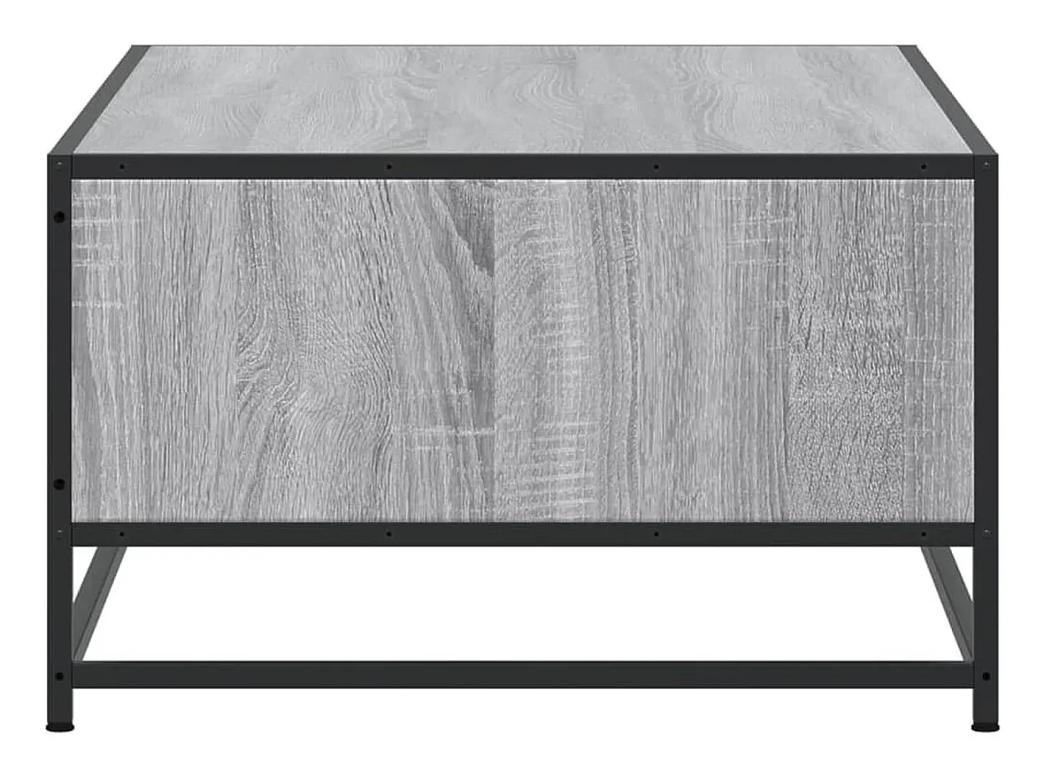 Mesa de centro madera ingeniería metal gris Sonoma 100x57x35 cm