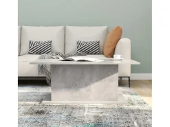 Mesa de centro madera ingeniería gris hormigón 102x55,5x40 cm
