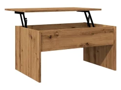 Mesa de centro madera ingeniería roble artisan 80x50,5x41,5 cm