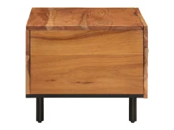 Mesa de centro madera maciza de acacia 80x50x40 cm