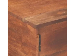 Mesa de centro madera maciza de acacia marrón miel 67x67x45 cm