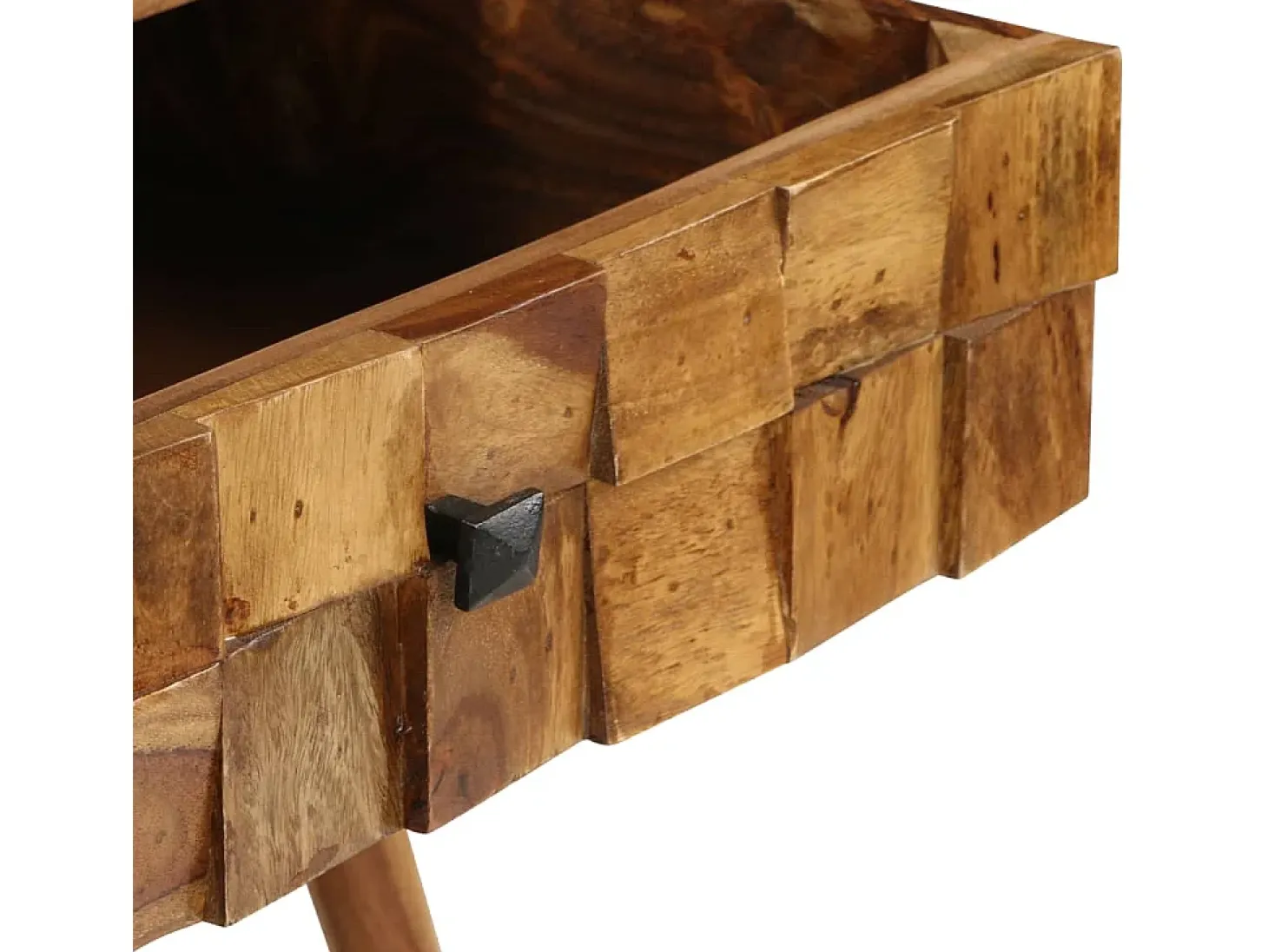 Mesa de centro madera maciza sheesham acabado miel 110x50x37 cm