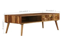 Mesa de centro madera maciza sheesham acabado miel 110x50x37 cm