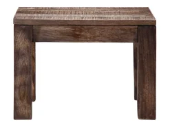 Mesa de centro madera maciza de mango 50x50x35 cm