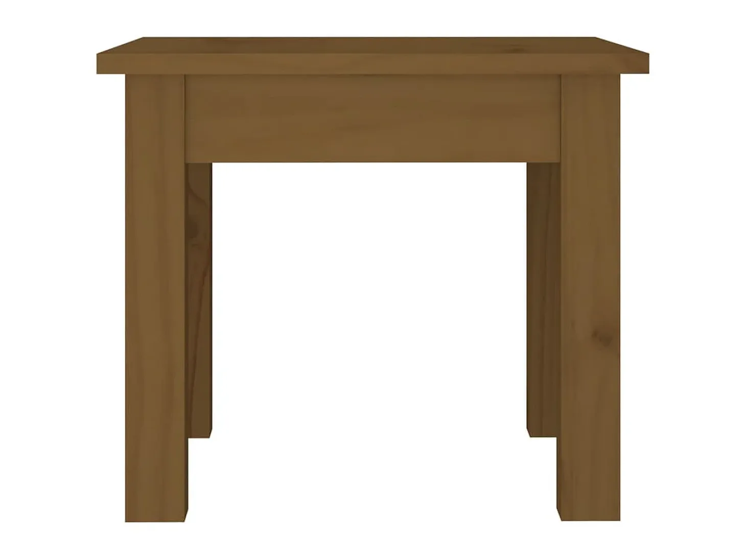 Mesa de centro madera maciza de pino marrón miel 35x35x30 cm ES17507