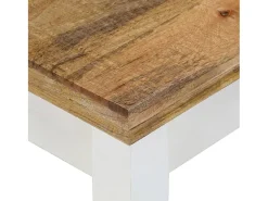 Mesa de centro madera maciza de mango 110x50x40 cm