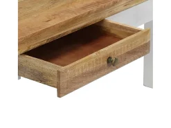 Mesa de centro madera maciza de mango 110x50x40 cm