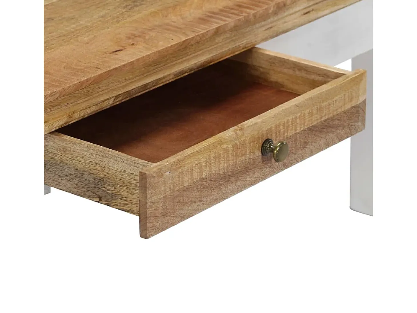 Mesa de centro madera maciza de mango 110x50x40 cm