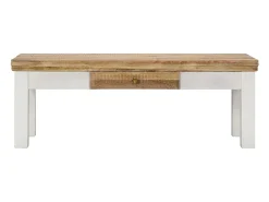 Mesa de centro madera maciza de mango 110x50x40 cm