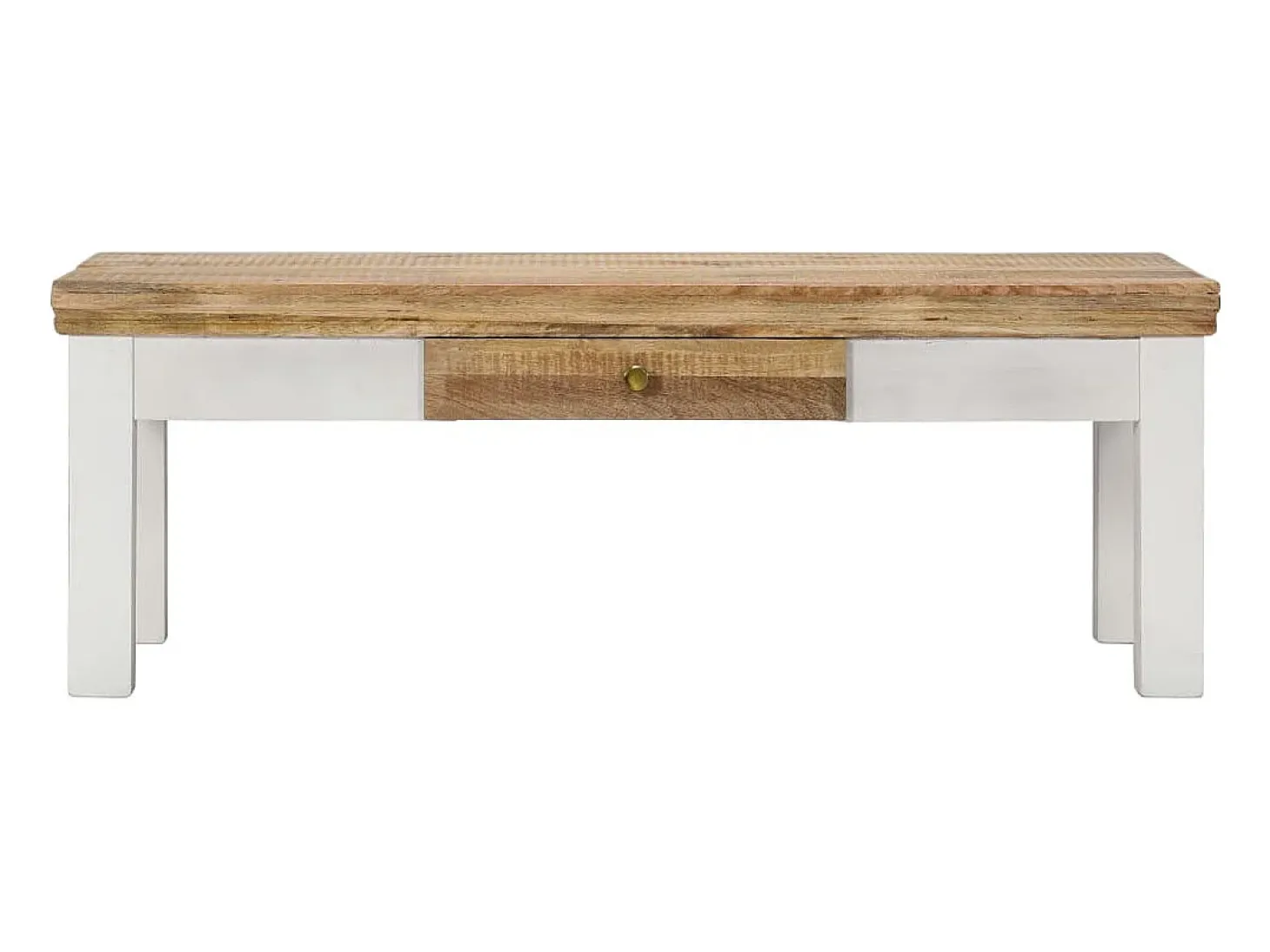 Mesa de centro madera maciza de mango 110x50x40 cm
