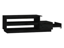 Mesa de centro madera maciza de pino negro 120x50x40,5 cm