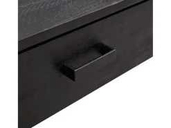 Mesa de centro madera maciza pino reciclada negro 90x50x35 cm
