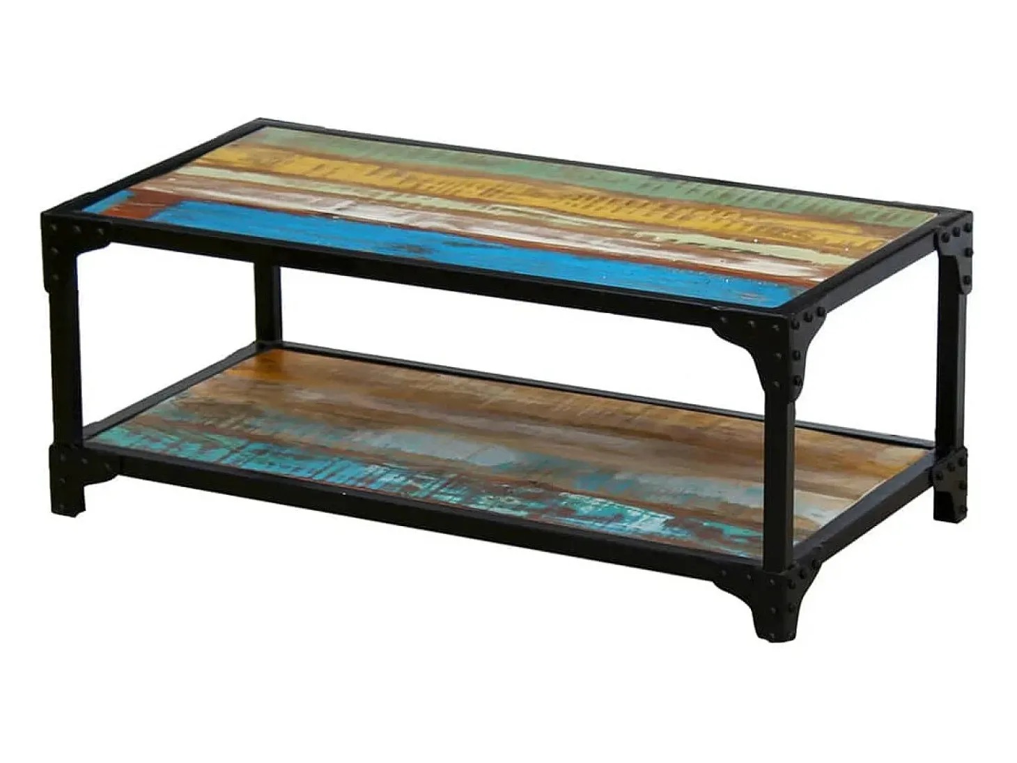 Mesa de centro madera maciza reciclada