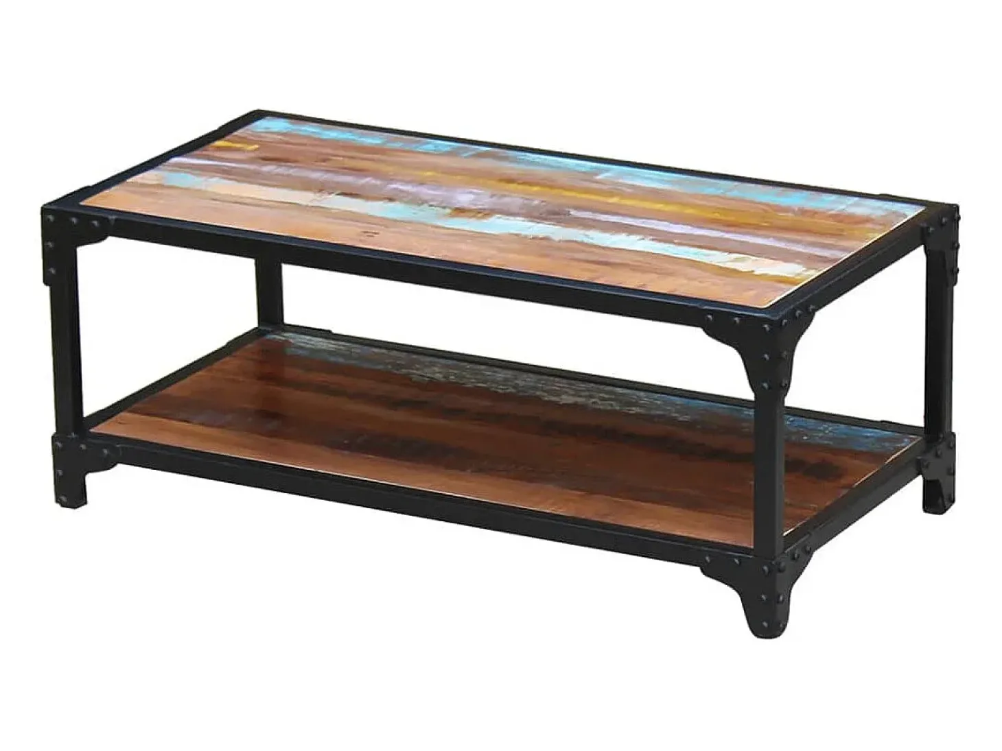 Mesa de centro madera maciza reciclada
