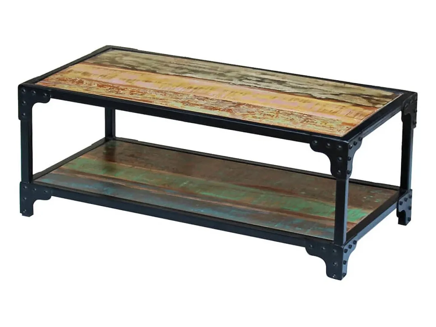 Mesa de centro madera maciza reciclada