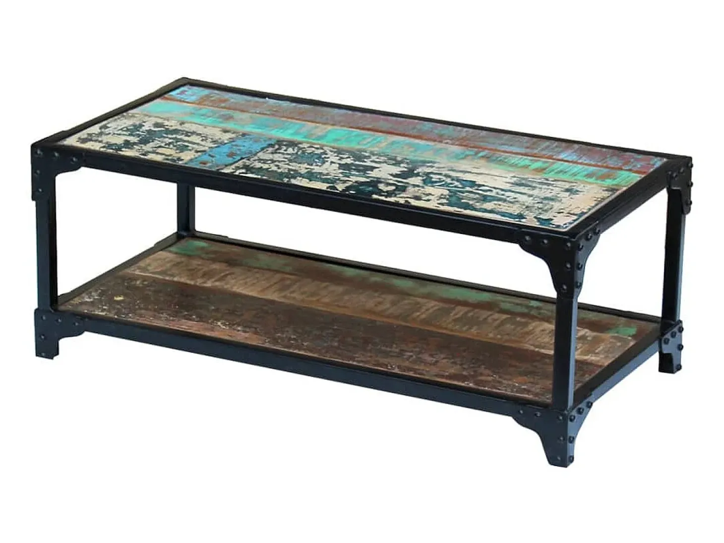 Mesa de centro madera maciza reciclada