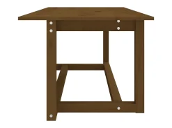 Mesa de centro madera maciza de pino marrón miel 110x55x45 cm