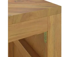 Mesa de centro madera maciza de teca 110x35x38 cm