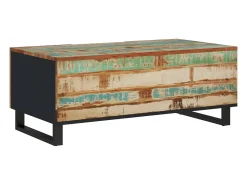 Mesa de centro madera reciclada y contrachapada 100x54x40 cm
