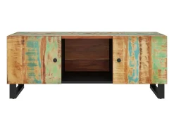 Mesa de centro madera reciclada y contrachapada 100x54x40 cm