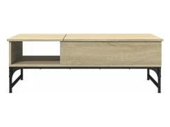 Mesa de centro madera y metal roble Sonoma 100x50x35 cm