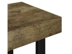Mesa de centro MDF y hierro marrón oscuro y negro 90x45x40 cm