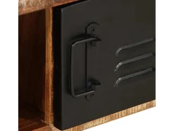 Mesa de centro multicolor 90x50x36 cm madera maciza reciclada