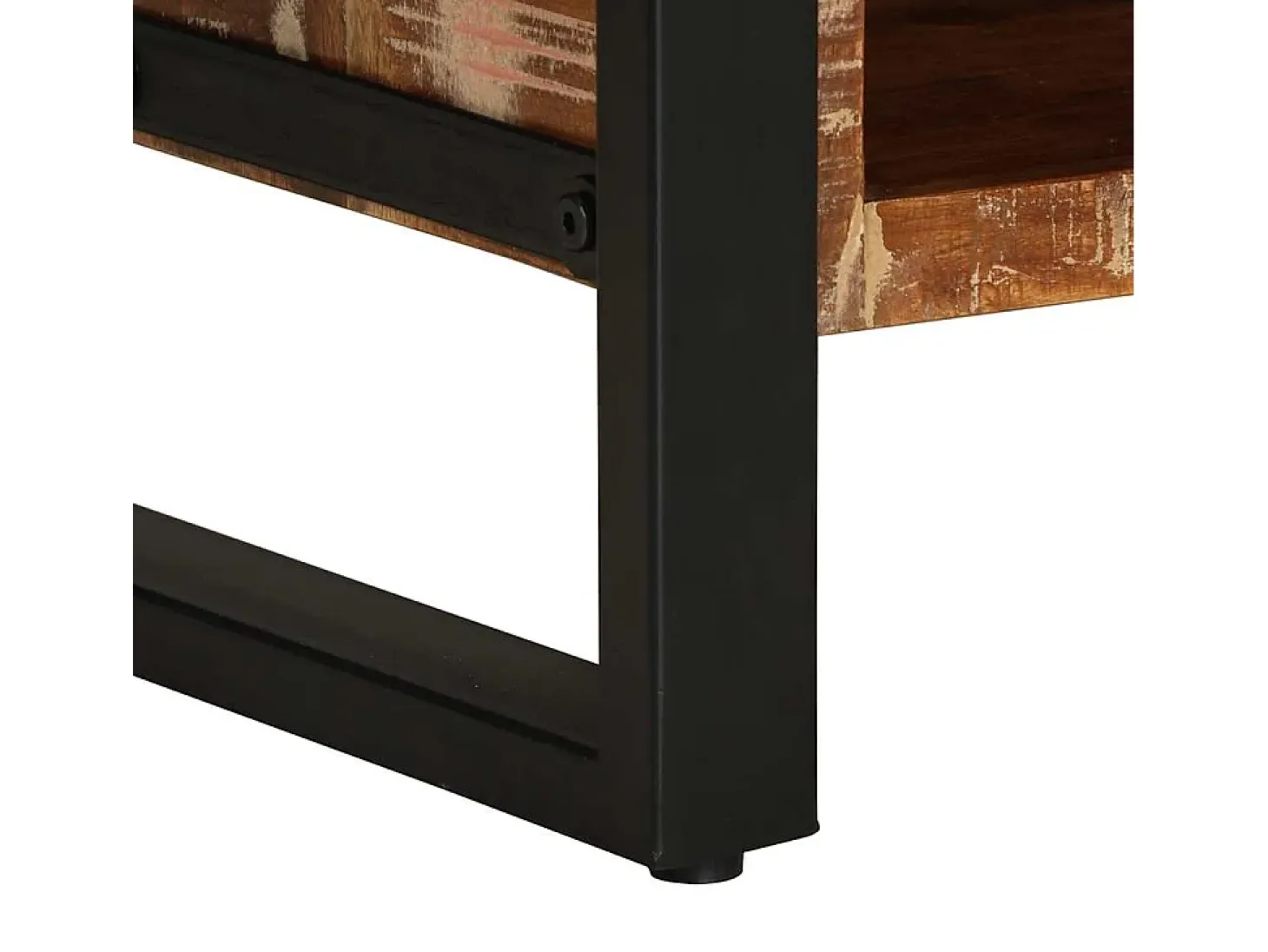 Mesa de centro multicolor 90x50x36 cm madera maciza reciclada