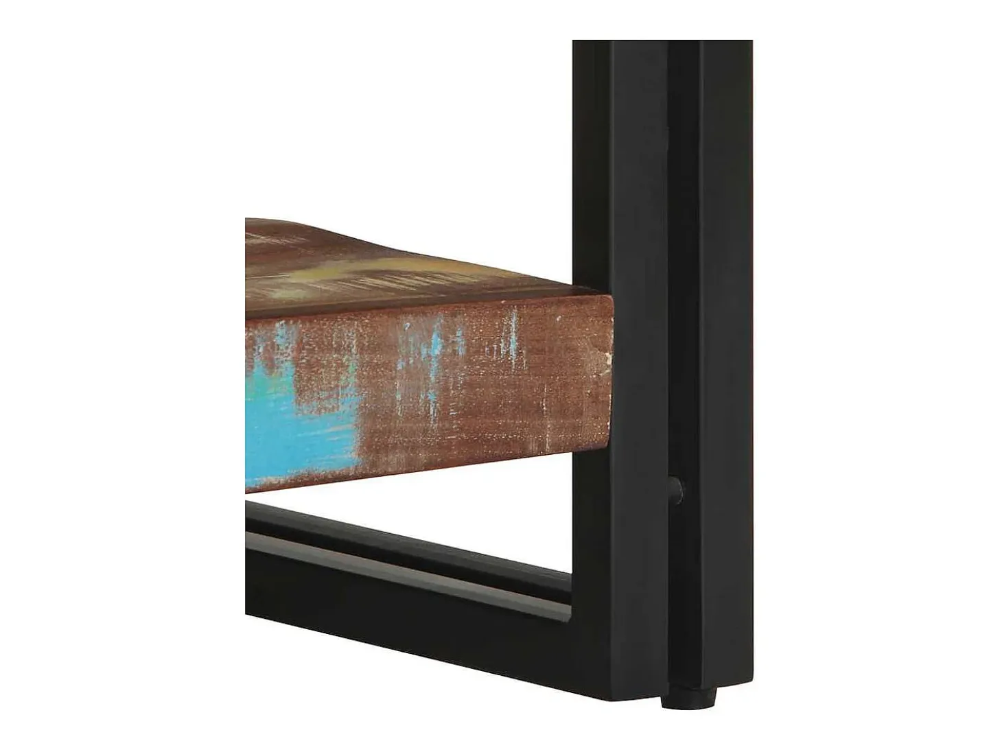 Mesa de centro multicolor 70x50x38 cm madera maciza reciclada