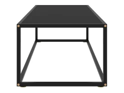 Mesa de centro negra con vidrio negro 120x50x35 cm