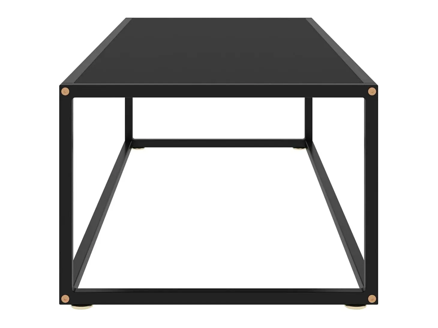 Mesa de centro negra con vidrio negro 120x50x35 cm