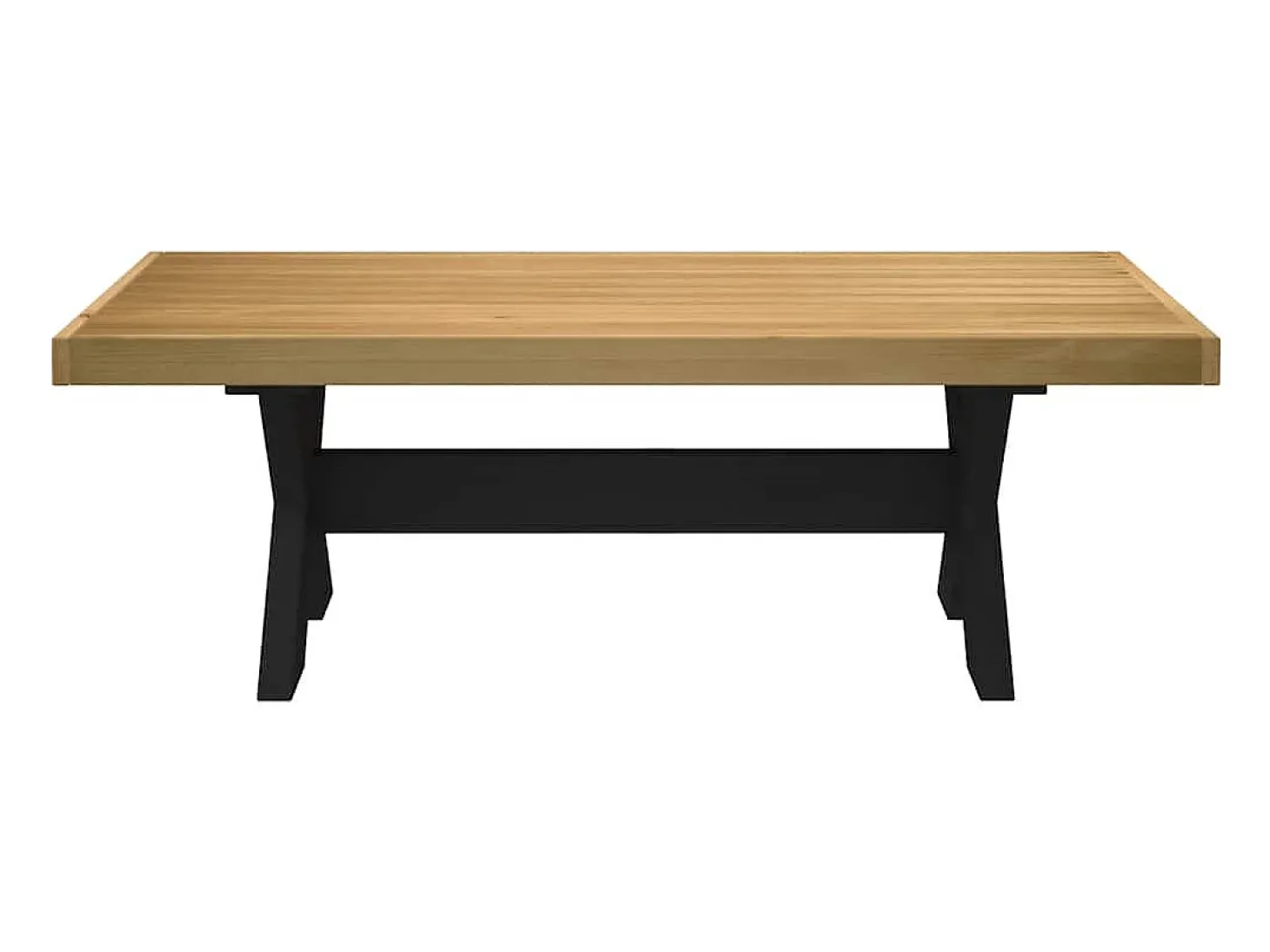 Mesa de centro NOAIN patas en X madera maciza pino 120x60x40 cm