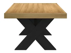 Mesa de centro NOAIN patas en X madera maciza pino 120x60x40 cm