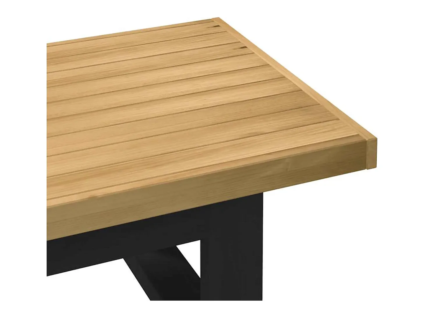 Mesa de centro NOAIN patas en U madera maciza pino 120x60x40 cm