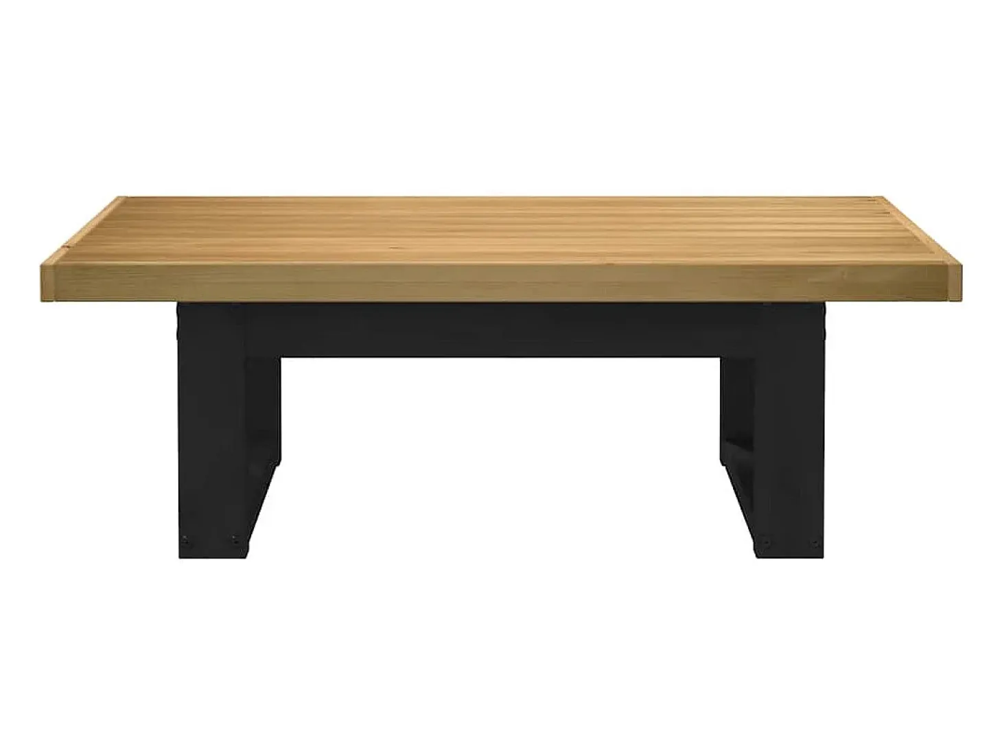 Mesa de centro NOAIN patas en U madera maciza pino 120x60x40 cm