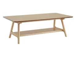 Mesa de centro nórdica rectangular con acabado en roble 120 cm BAKAR