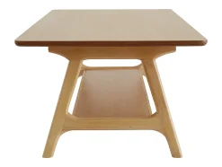Mesa de centro nórdica rectangular con acabado en roble 120 cm BAKAR