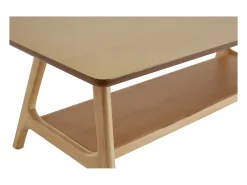 Mesa de centro nórdica rectangular con acabado en roble 120 cm BAKAR