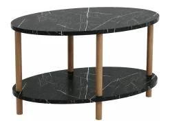 Mesa de centro ovalada 43 x 70 x 44 cm mármol negro 03_0008481