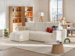 Mesa de centro ovalada de MDF - Natural claro - ANTELADA