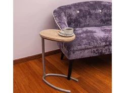 Mesa de centro ovalada de mármol beige