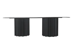 Mesa de centro ovalada de metal - Color: Negro - ZABANIA