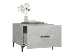 Mesa de centro patas de metal 2 uds gris hormigón 50x50x40 cm ES25886