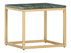 Mesa de centro piedra real textura de mármol verde 40x40x35 cm