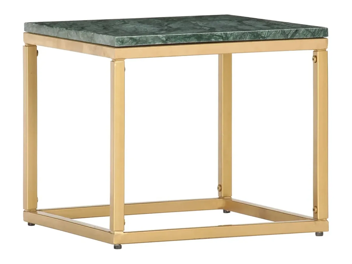 Mesa de centro piedra real textura de mármol verde 40x40x35 cm