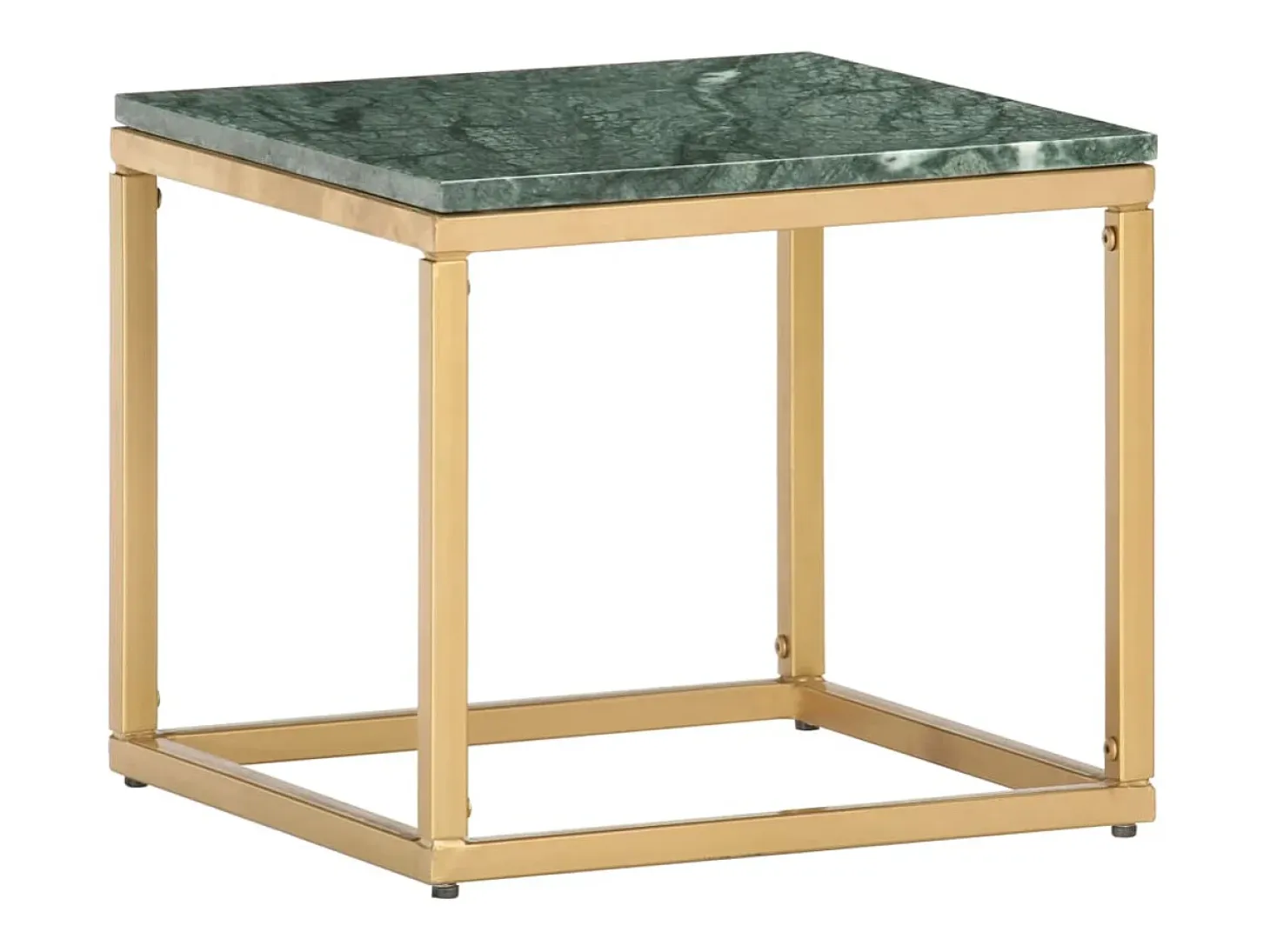 Mesa de centro piedra real textura de mármol verde 40x40x35 cm