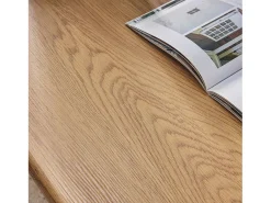 Mesa de centro rectangular con efecto madera roble